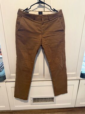 J. Crew Straight Fit Chino Pants - Flannel lining - Brown - 770 straight - 29-30